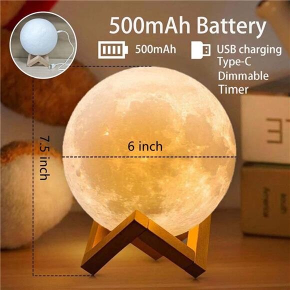 Moon Lamp Upgrade 128 Colors, Gifts for Girls Boys Kids Toddlers Teens - Picture 9 of 14